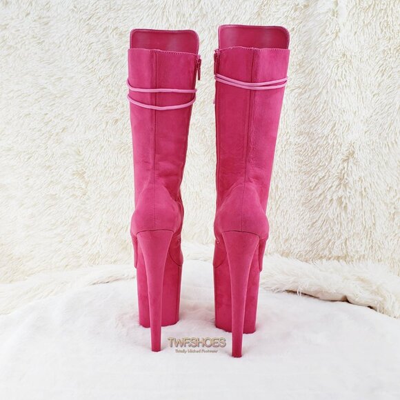 Flamingo 1050 Hot Pink 8" High Heel Calf Boots - Picture 5 of 12